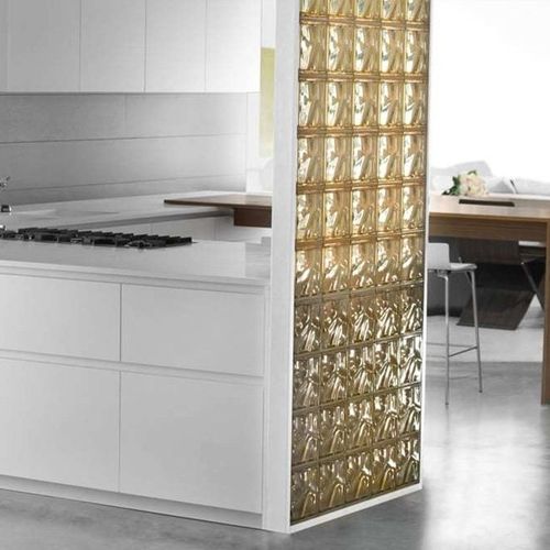 Квадратный стеклоблок - 664 CLARITY - SEVES GLASSBLOCK - гладкий / 3D / настенный