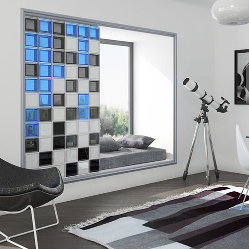 Квадратный стеклоблок - MG/S MINI MINT - SEVES GLASSBLOCK - сатинированный / для ванной комнаты / для внутренней стенки
