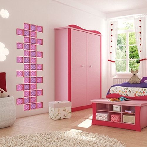Квадратный стеклоблок - MG/S ROMANTIC WHITE 30% - SEVES GLASSBLOCK - для ванной комнаты / для внутренней стенки / цветной
