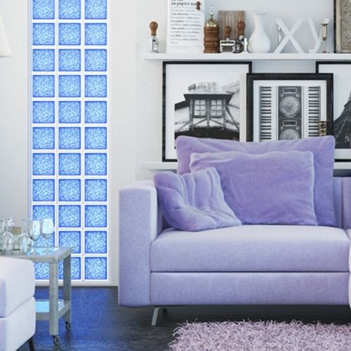 Квадратный стеклоблок - MG/s SOPHISTICATED BLUE - SEVES GLASSBLOCK - для ванной комнаты / для внутренней стенки / цветной