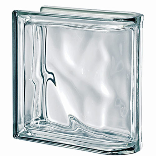 Квадратный стеклоблок - CLEAR LINEAR TERMINAL - SEVES GLASSBLOCK - угловой / структурный / с профлистом