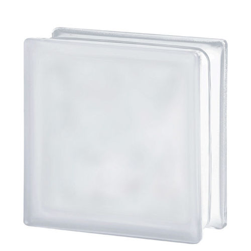 Квадратный стеклоблок - CLEAR 1919/8 WAVE SAHARA 2S - SEVES GLASSBLOCK - гладкий / для фасада