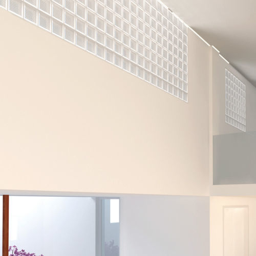 Квадратный стеклоблок - 883 NUBIO SAHARA 2 SIDES - SEVES GLASSBLOCK - гладкий / для внутренней стенки