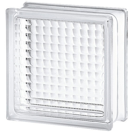 Квадратный стеклоблок - CLEAR 1919/8 CROSS SMALL - SEVES GLASSBLOCK - структурный / настенный / с высоким светопропусканием