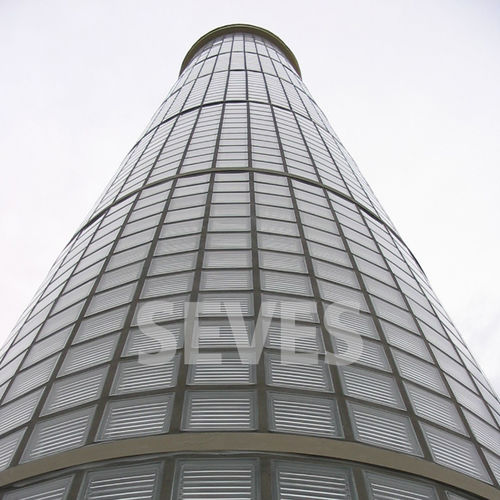 Квадратный стеклоблок - CLEAR 1919/8 PARALLINE - SEVES GLASSBLOCK - песчаный / рельефный / настенный
