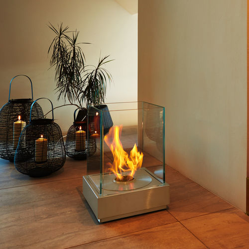 Садовая жаровня на биоэтаноле - Mini T - EcoSmart Fire - из нержавеющей стали / из стекла / квадратная