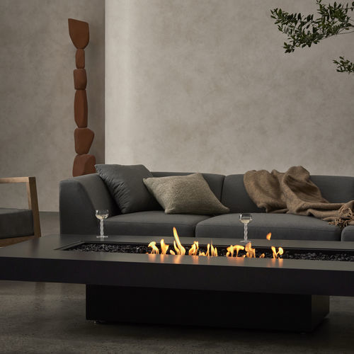 Газовая садовая жаровня - GIN 90 (LOW) - EcoSmart Fire - на биоэтаноле / из бетона / из тикового дерева