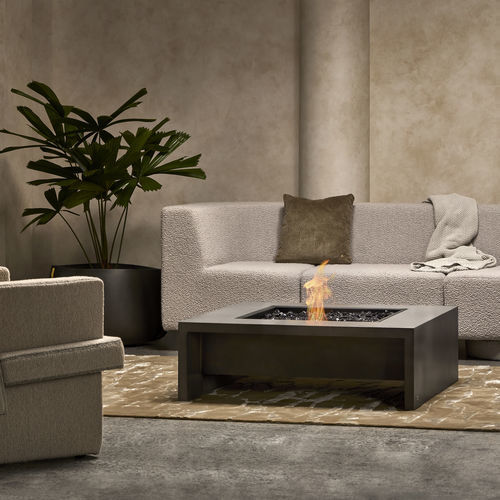 Газовая садовая жаровня - Mojito 40 - EcoSmart Fire - на биоэтаноле / из бетона / квадратная
