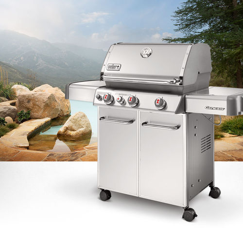 Газовое барбекю - GENESIS® S-330 - Weber USA - на роликах / из нержавеющей стали