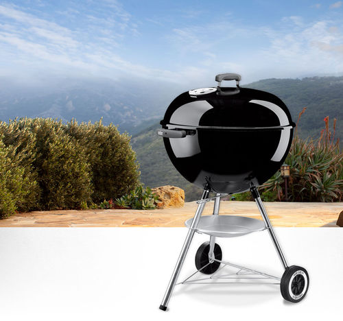 Барбекю на угле - ONE-TOUCH® SILVER 22.5" - Weber USA - на роликах / из стали
