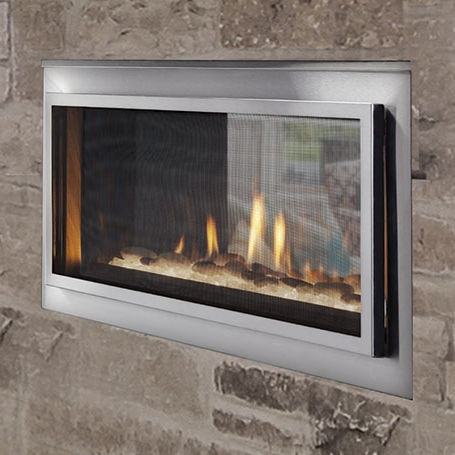 Газовый камин - MEZZANINE SEE-THROUGH - QUADRA-FIRE - встраиваемый / двусторонний / для наружного применения