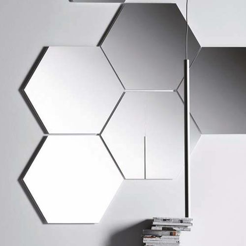 Настенное зеркало - HEXAGONAL GEOMETRIKA - PIANCA - современное / световое (светодиод)