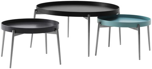Современный журнальный столик - VERA  - BoConcept - из МДФ / из стали / круглый