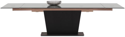 Современный обеденный стол - MONZA - BoConcept - из стекла / из МДФ / из стали
