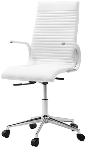 Современный стул для офиса - FERRARA - BoConcept - из искусственной кожи / обитый / на колесиках