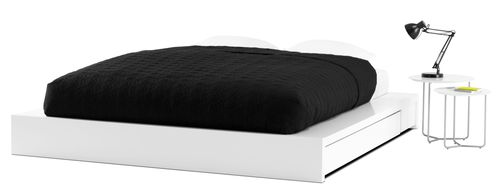 Двуспальная кровать - LIMO - BoConcept - современная / с изголовьем / со встроенным прикроватным столиком