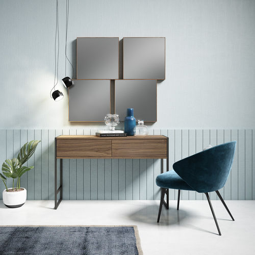 Напольный рабочий стол - CUBO - MUEBLES MESEGUE, S.A. - современный / из дерева / прямой