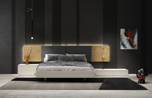 Изголовье кровати для двуспальной кровати - LUCA: comp.117 - MUEBLES MESEGUE, S.A. - современное / из фанерованной древесины / из лакированной МДФ