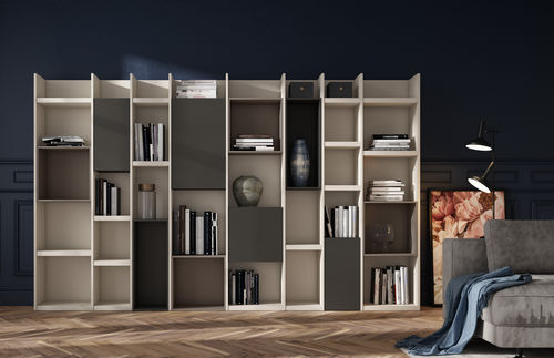 Модульный книжный шкаф - SINTESIS - MUEBLES MESEGUE, S.A. - высокий / современный / для удаленной работы