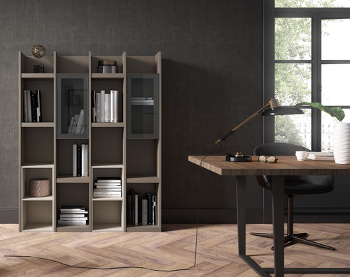 Модульный книжный шкаф - S&Iacute;NTESIS - MUEBLES MESEGUE, S.A. - современный / для офиса / для библиотек