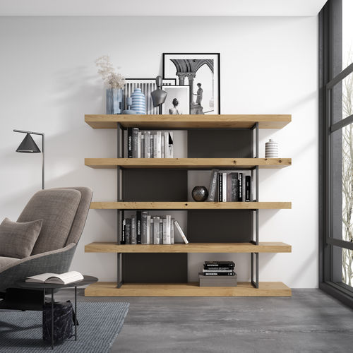Модульный стеллаж - DOBLE - MUEBLES MESEGUE, S.A. - ширма / современный / из дерева