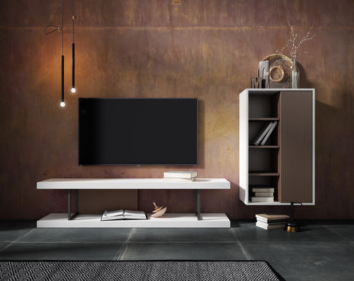 Современный настенный комплект для ТВ - DOBLE - MUEBLES MESEGUE, S.A. - из дерева / на заказ / контрактный