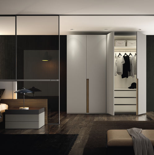 Модульный шкаф для одежды - HALF 201 - MUEBLES MESEGUE, S.A. - современный / из лакированной древесины / с распашными дверями