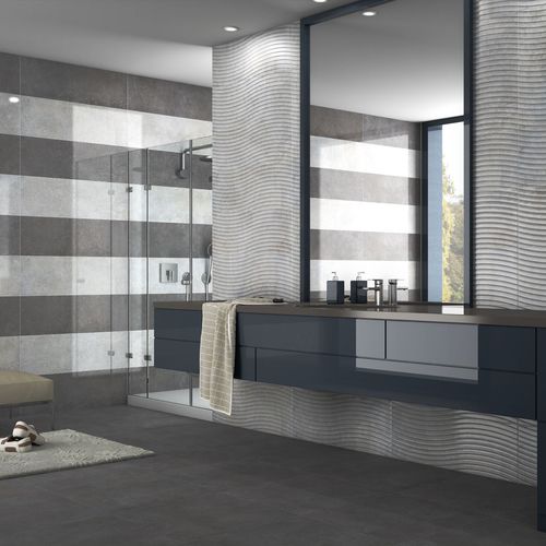 Плитка из керамогранита - QUARZ  - SALONI CERAMICA - полированная / рельефная / для интерьера