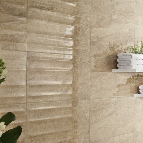 Плитка из керамогранита - GRADUAL RIV. - Ceramiche Ascot SpA - полированная / рельефная / глянцевая