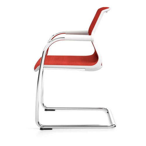 Современный стул для посетителей - UNIX  - vitra USA - для интерьера / из ткани / из стали