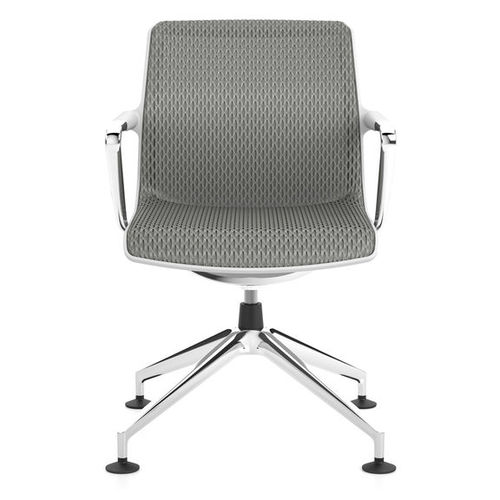 Современный стул для посетителей - UNIX  - vitra USA - для интерьера / из ткани / из полированного алюминия
