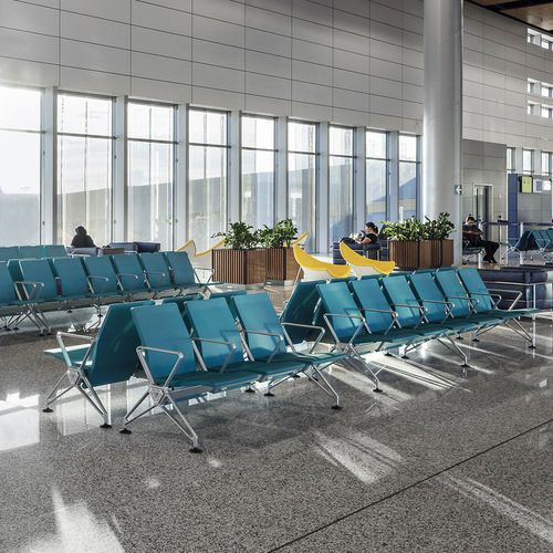 Сидения на опоре из алюминия - AIRLINE - vitra USA - из литого алюминия / из фанеры / из клена