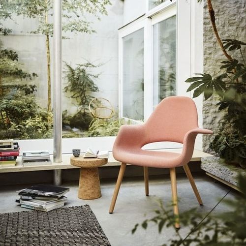 Современный стул для конференций - ORGANIC  - vitra USA - для интерьера / из ткани / с основанием из дуба