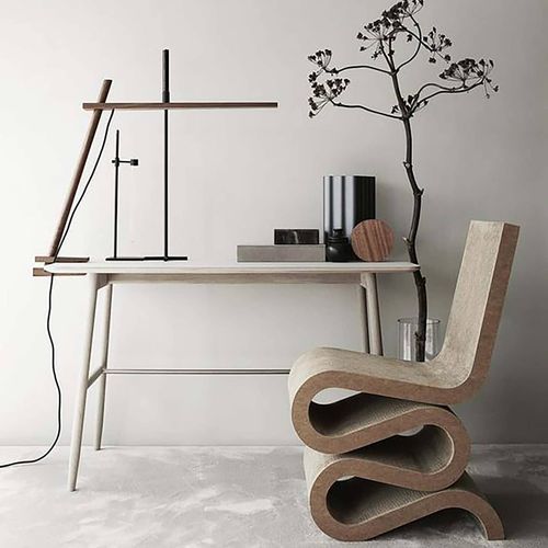 Cтул уникальный дизайн - WIGGLE SIDE  - vitra USA - для интерьера / из картона / с основанием из древесины