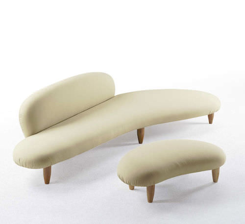 Современная банкетка - FREEFORM  - vitra USA - из ткани / с основанием из древесины / из дерева