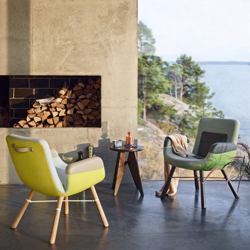 Современный cтул - EAST RIVER  - vitra USA - для интерьера / из ткани / из кожи