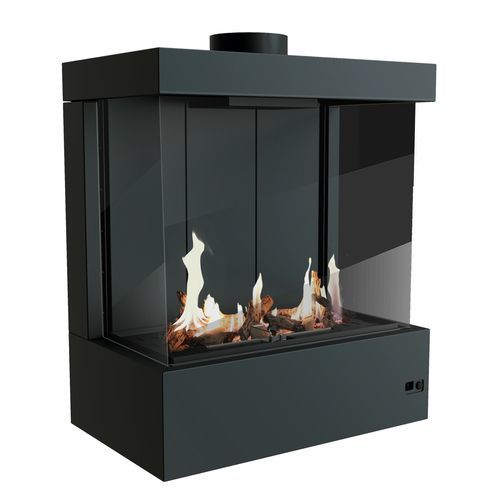 Газовая печь-камин - MH  - Mira Heating Co. Ltd. - 5 кВ...10 кВ / настенная / с 3 поверхностями