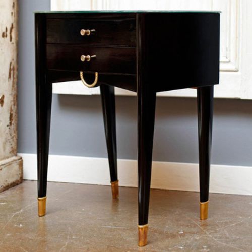 Ночной столик ар-деко - RÉF. 21500 - OVATION Paris - из дерева / с основанием из древесины / с основанием из латуни