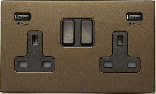 Розетка тока - HARTLAND CFX® - Hamilton Litestat - USB / двойная / настенная