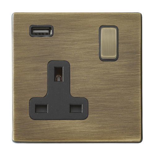 Розетка тока - Hartland G2 - Hamilton Litestat - USB / двойная / настенная