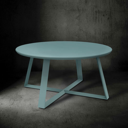 Современный журнальный столик - ECHO - JANUS et Cie - из алюминия / с основанием из алюминия / круглый