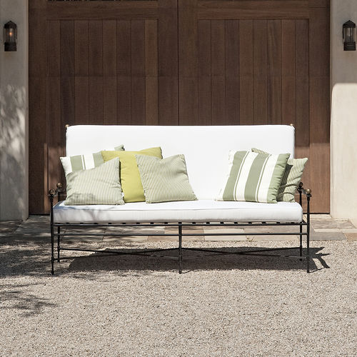 Классический диван - AMALFI  - JANUS et Cie - для сада / белый / с основанием из нержавеющей стали