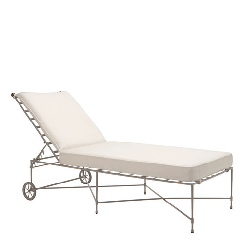 Классический садовый шезлонг - AMALFI  - JANUS et Cie - из нержавеющей стали / для сада / регулируемая спинка
