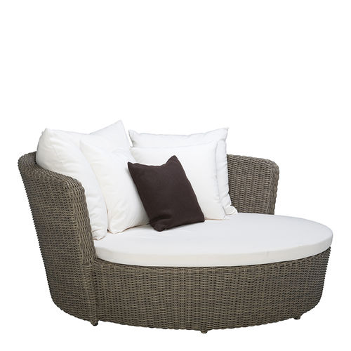 Классический полудиван - SHELL  - JANUS et Cie - из алюминия / из синтетического волокна / для сада