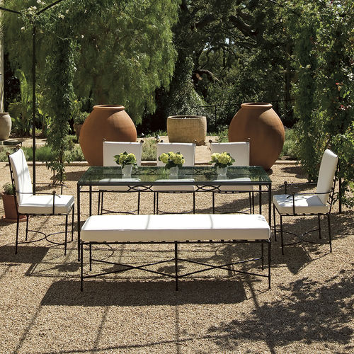 Классическая скамейка для сада - AMALFI - JANUS et Cie - из нержавеющей стали