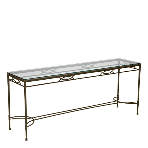 Классический стол-консоль - AMALFI   - JANUS et Cie - из камня / из закаленного стекла / из стали