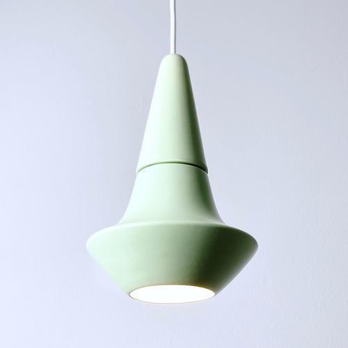 Подвесная лампа - SMALL LIGHT 1.0_matte mint - neo - из керамики / минималистский дизайн / проводная
