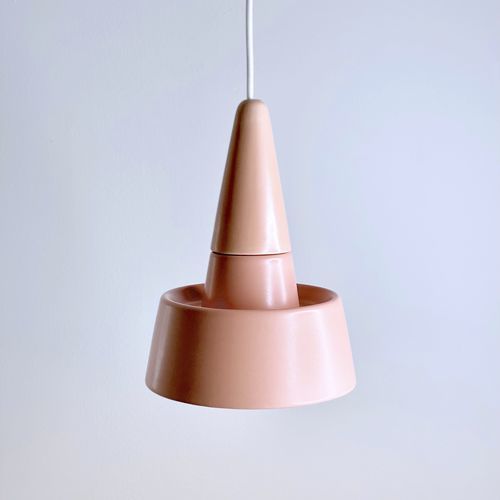 Подвесная лампа - SMALL LIGHT 2.0_matte salmon - neo - из керамики / минималистский дизайн / проводная
