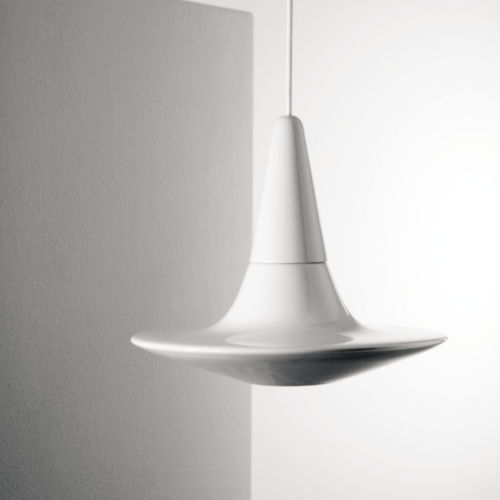 Подвесная лампа - SMALL LIGHT 3.0_glossy white - neo - из керамики / минималистский дизайн / проводная