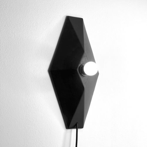 Настенный светильник минималистский дизайн - VECTOR_black matte - neo - для интерьера / из керамики / с геометрической структурой
